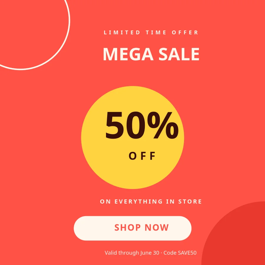 PRODUCT SALE — Bold Coral Burst