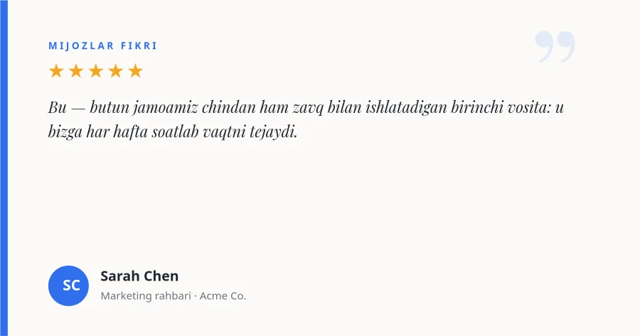 IJOBIY FIKR — Besh Yulduzli Sharh