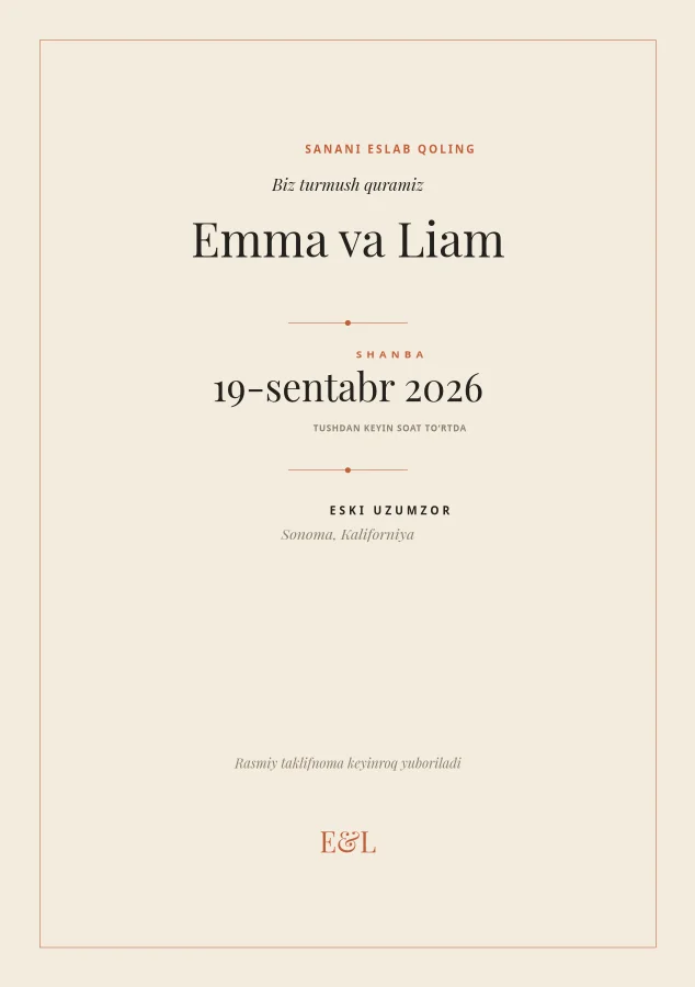SANANI ESLAB QOLING — Cream & Terracotta
