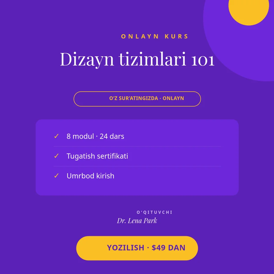 ONLAYN KURS — Violet & Gold