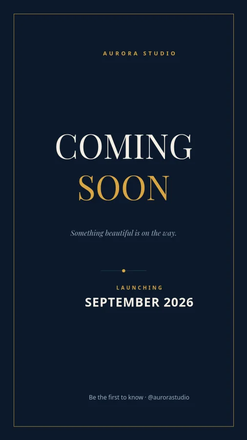 COMING SOON — Midnight & Gold