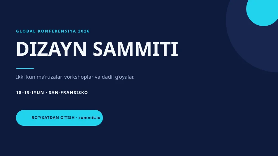 KONFERENSIYA — Navy & Cyan Summit