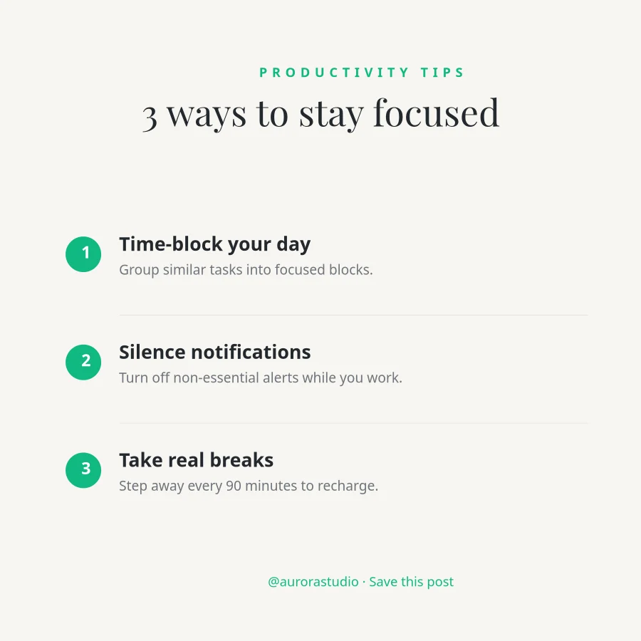 TIPS LISTICLE — Mint & Ink