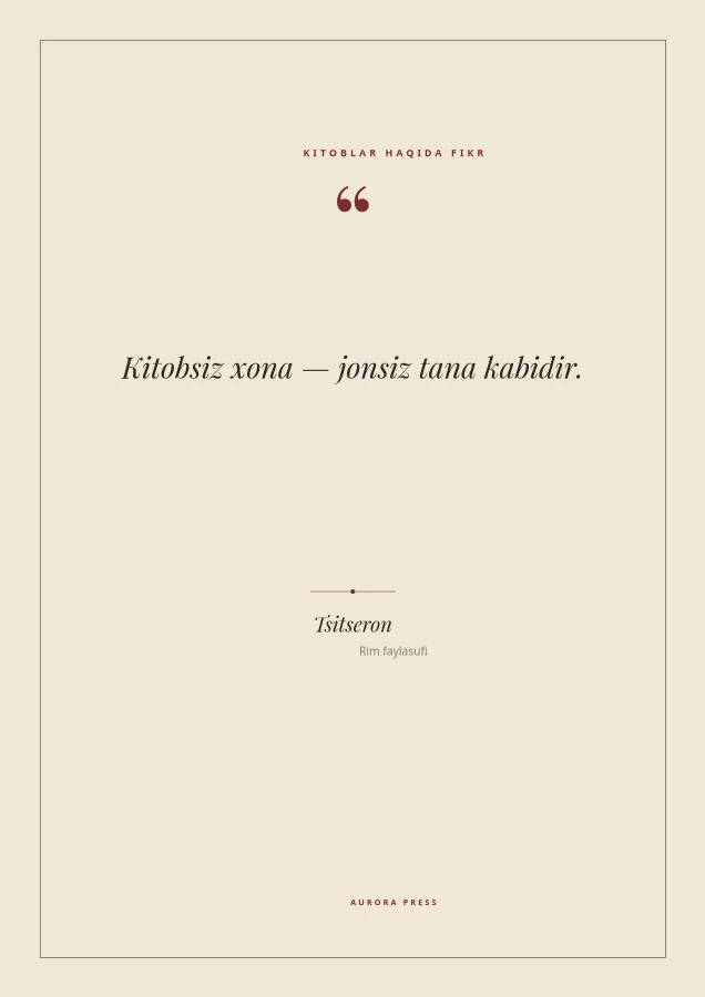 KITOB IQTIBOSI — Paper & Oxblood