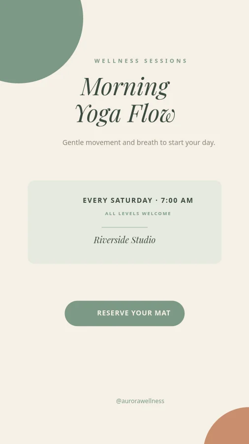 WELLNESS — Sage Yoga Flow