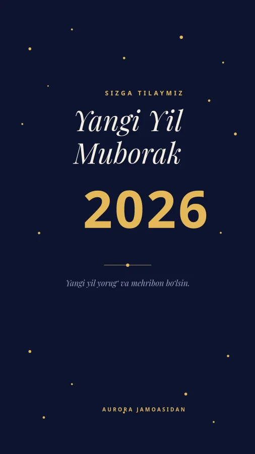 YANGI YIL — Midnight & Gold