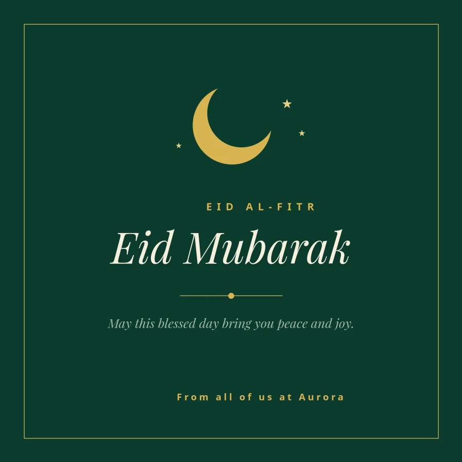 EID AL-FITR — Emerald & Gold