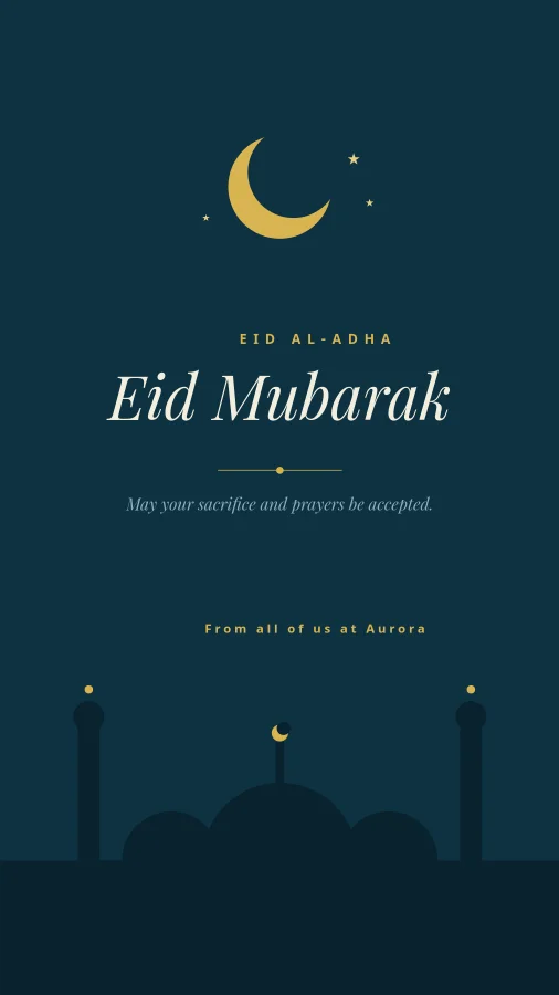EID AL-ADHA — Teal & Mosque