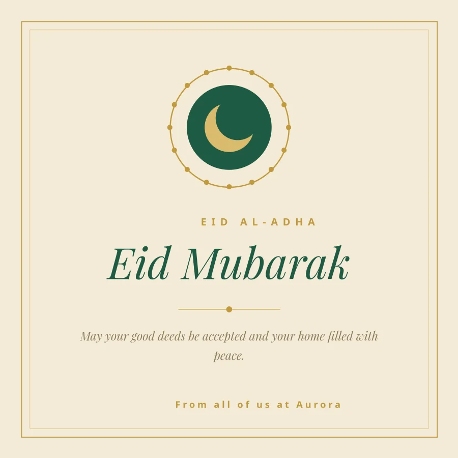 EID AL-ADHA — Elfenbens- och guldmedaljong