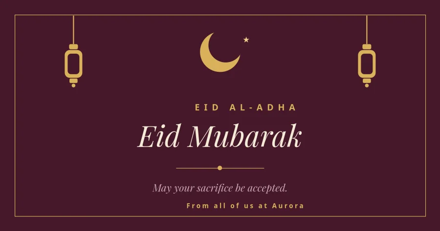 EID AL-ADHA — Maroon & Gold Lanterns