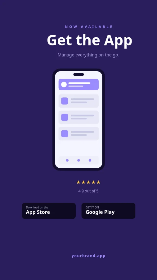 APP DOWNLOAD — Phone Mockup