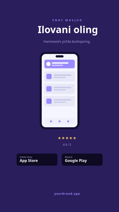 ILOVANI YUKLAB OLISH — Phone Mockup