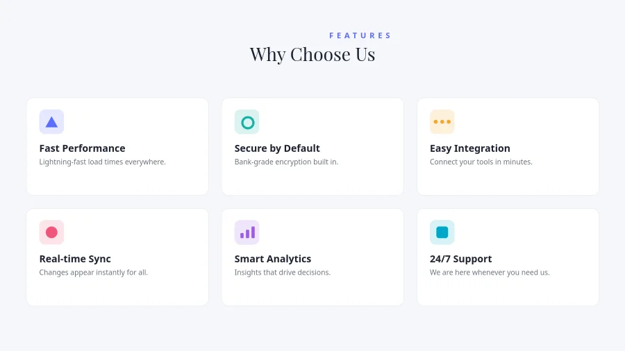 FEATURE GRID — Why Choose Us