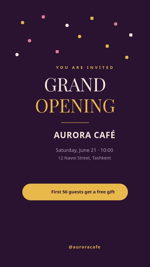 GRAND OPENING — Celebration Poster