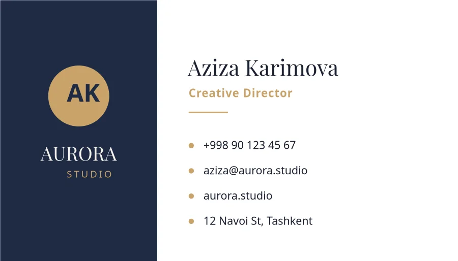 WIZYTÓWKA — Studio
