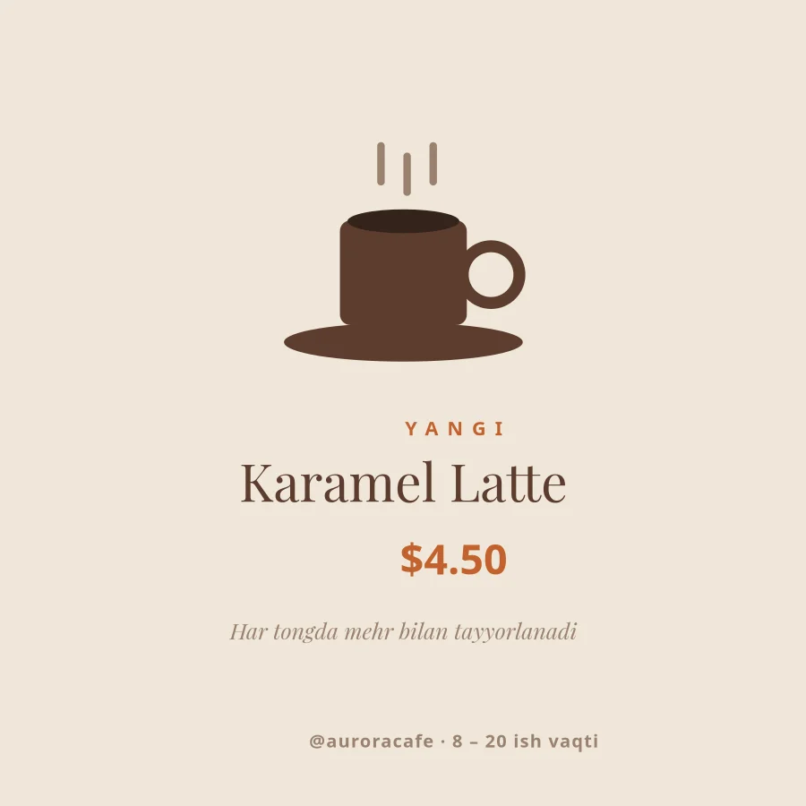 KOFE DO‘KONI — Yangi Ichimlik