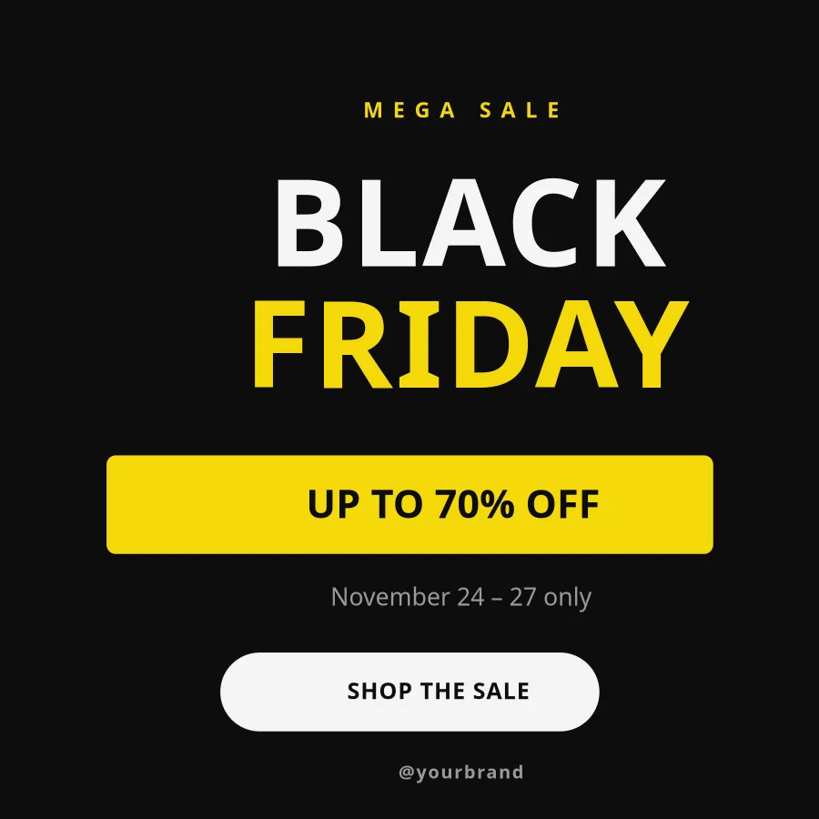 BLACK FRIDAY — Mega Sale