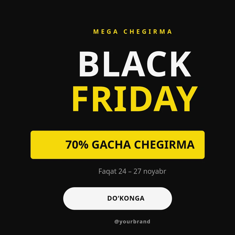 BLACK FRIDAY — Mega Chegirma