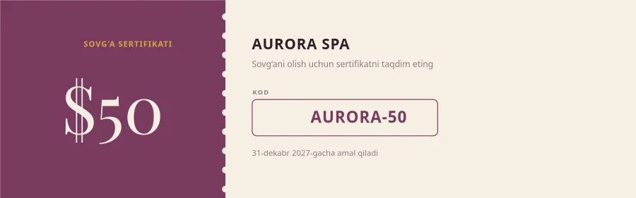 SOVG‘A SERTIFIKATI — $50