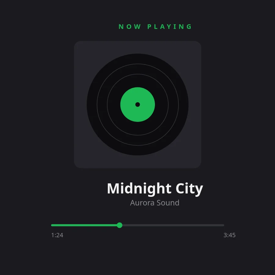 NOW PLAYING — Music Card