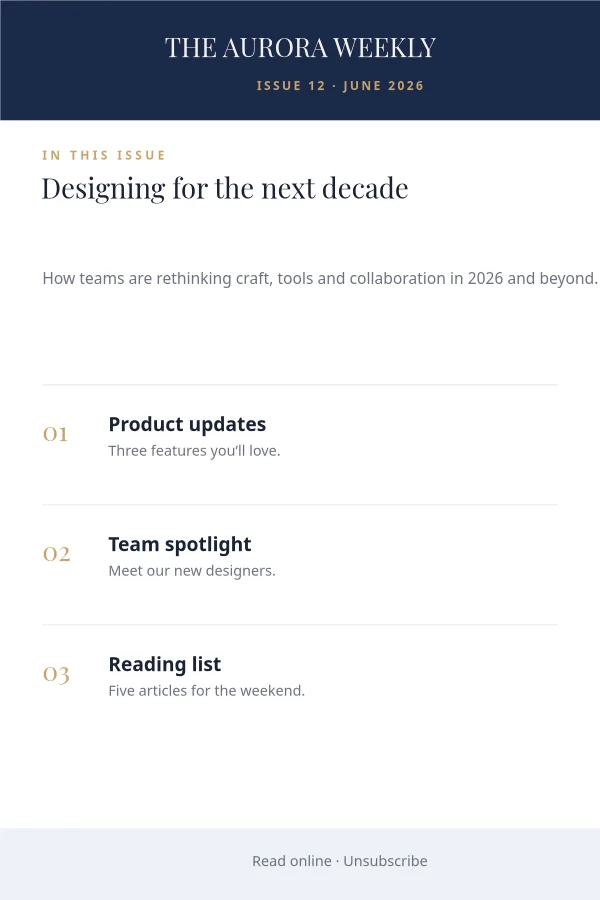 NEWSLETTER — Weekly Digest