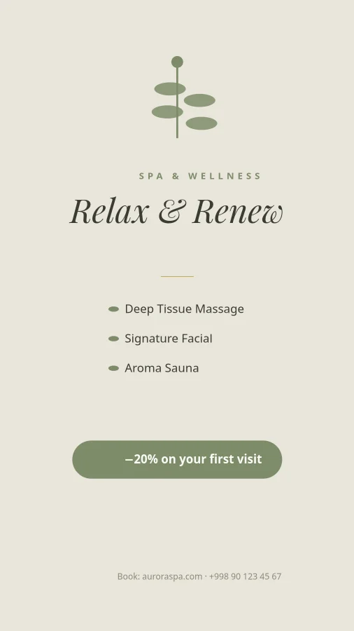 SPA & WELLNESS — Relax & Renew