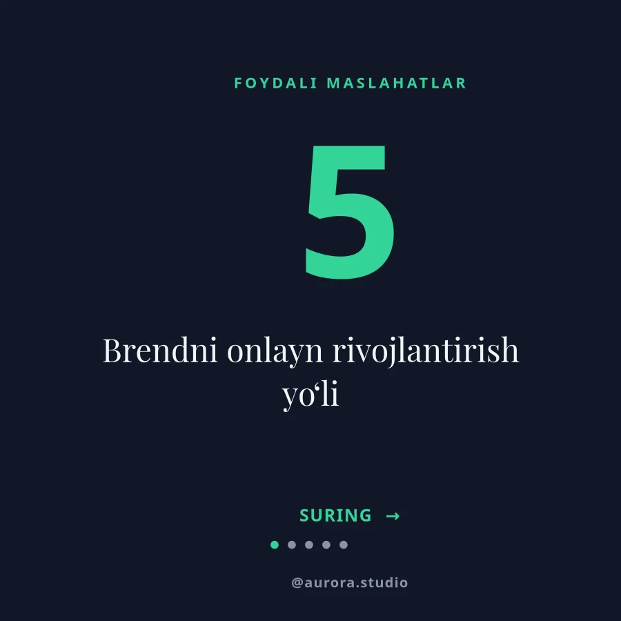 KARUSEL MUQOVASI — 5 Maslahat