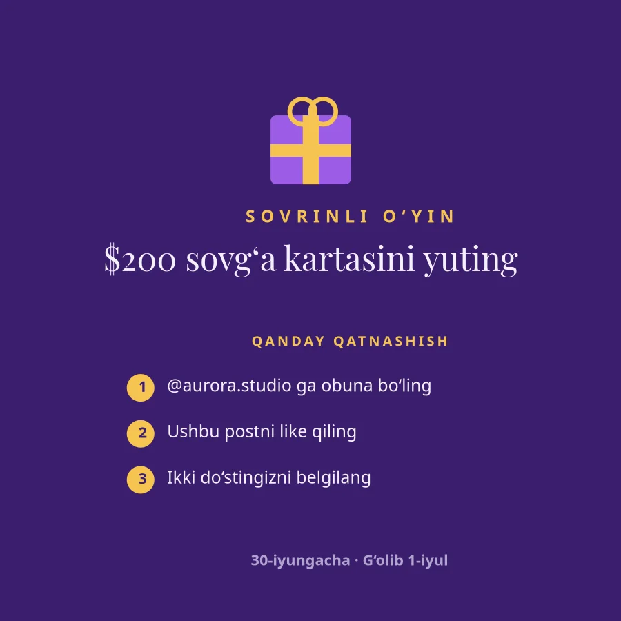 SOVRINLI O‘YIN — Sovg‘a Yuting