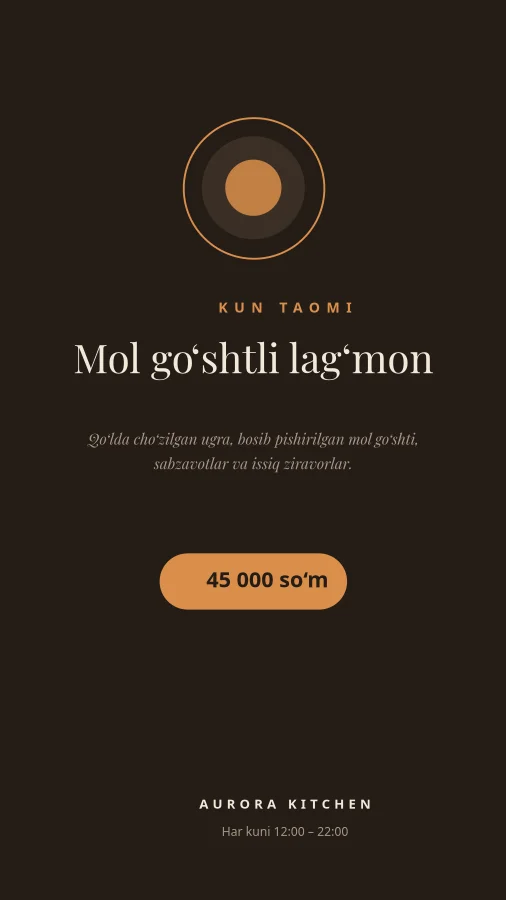 KUN TAOMI — Maxsus Taklif