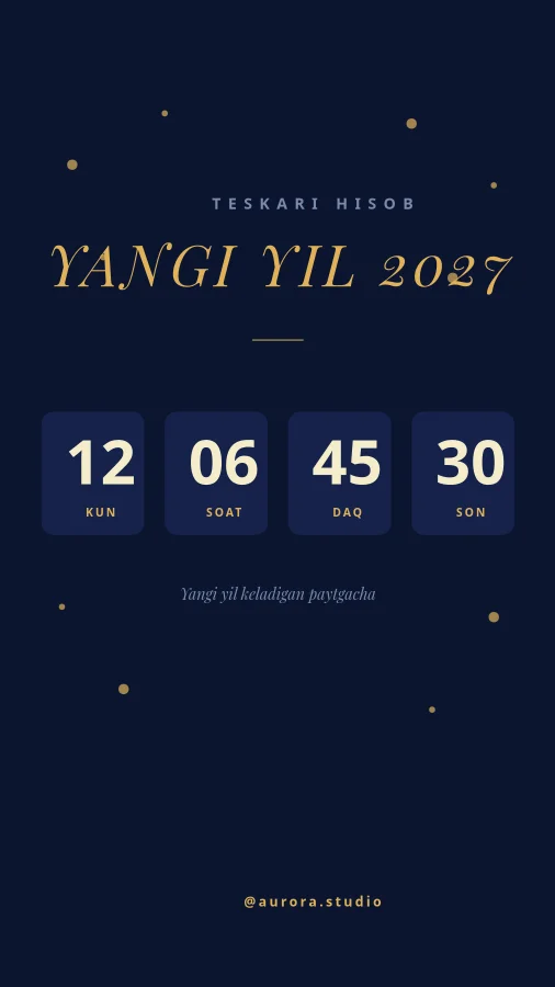 YANGI YIL — Teskari Hisob