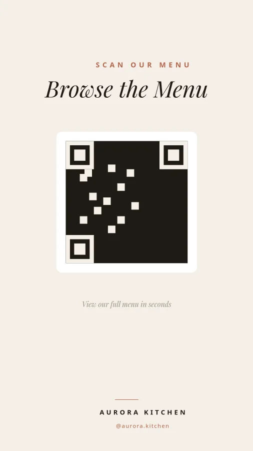 MENU QR — Scan to View