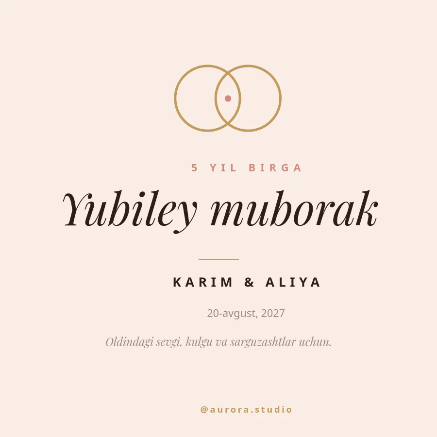 YUBILEY — 5 Yil