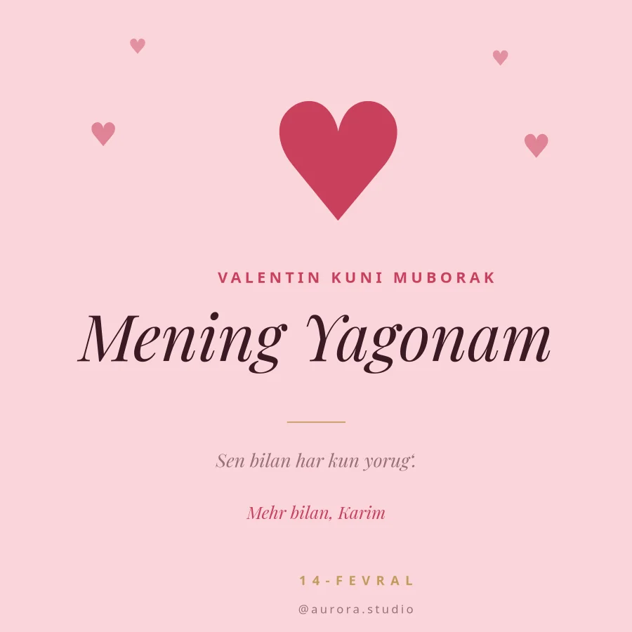 VALENTIN — Mening Yagonam