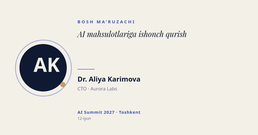 MA’RUZACHI — Konferensiya Kartochkasi