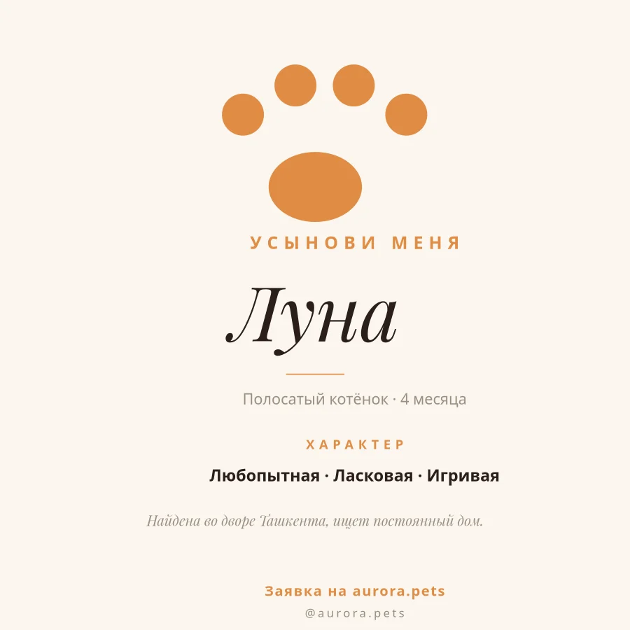 УСЫНОВЛЕНИЕ ПИТОМЦА — Профиль