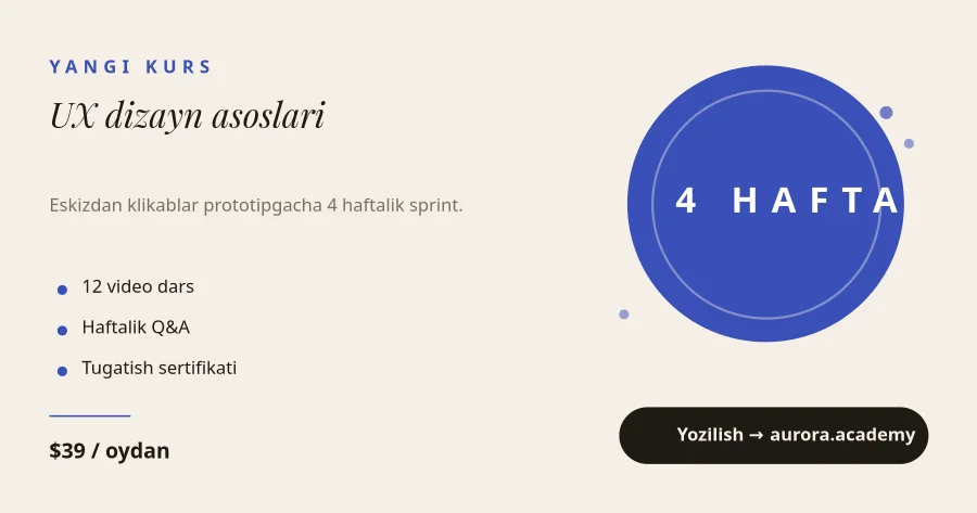 KURS — UX Dizayn Asoslari