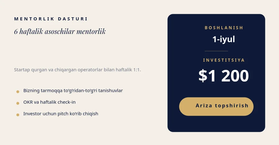 MENTORLIK — Asoschilar Dasturi