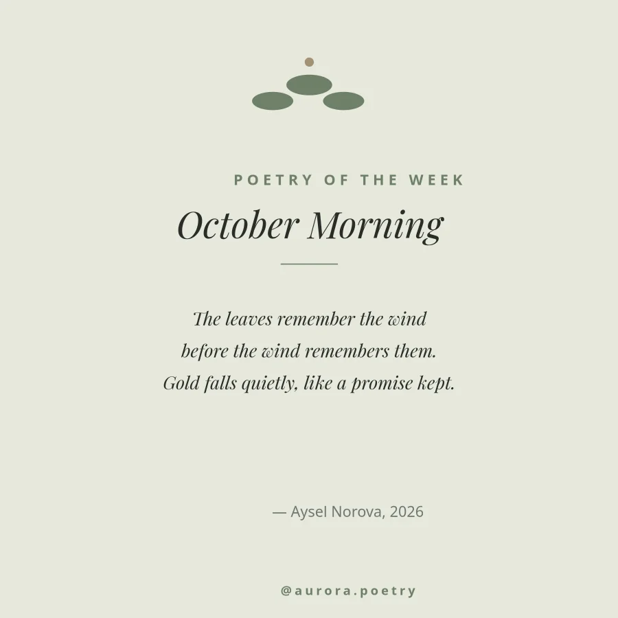 POETRY — Poem of the Week
