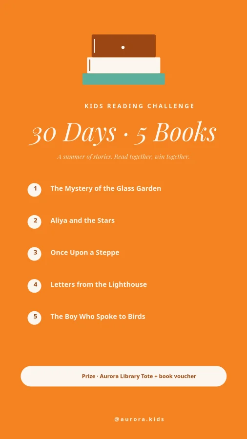 KIDS READING — 30 Days 5 Books