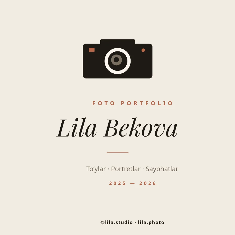 FOTOGRAFIYA — Portfolio Muqovasi