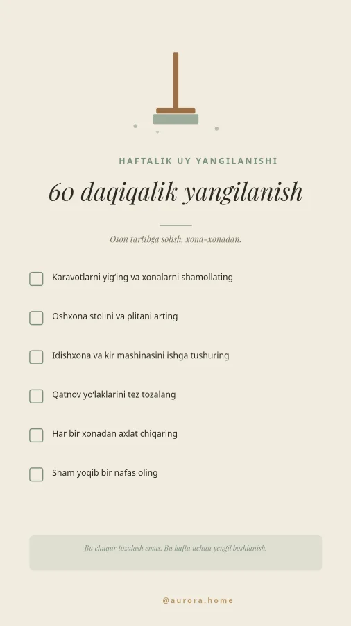 UY — Haftalik Yangilanish