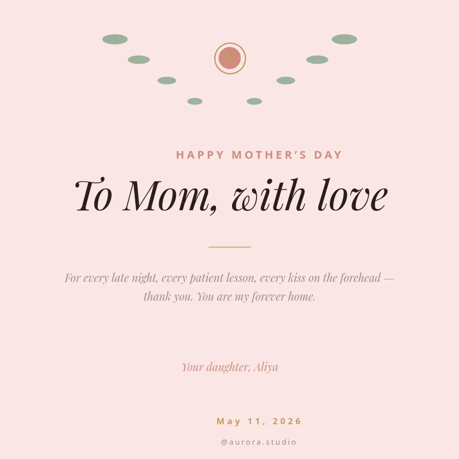 MOTHER’S DAY — Greeting Card