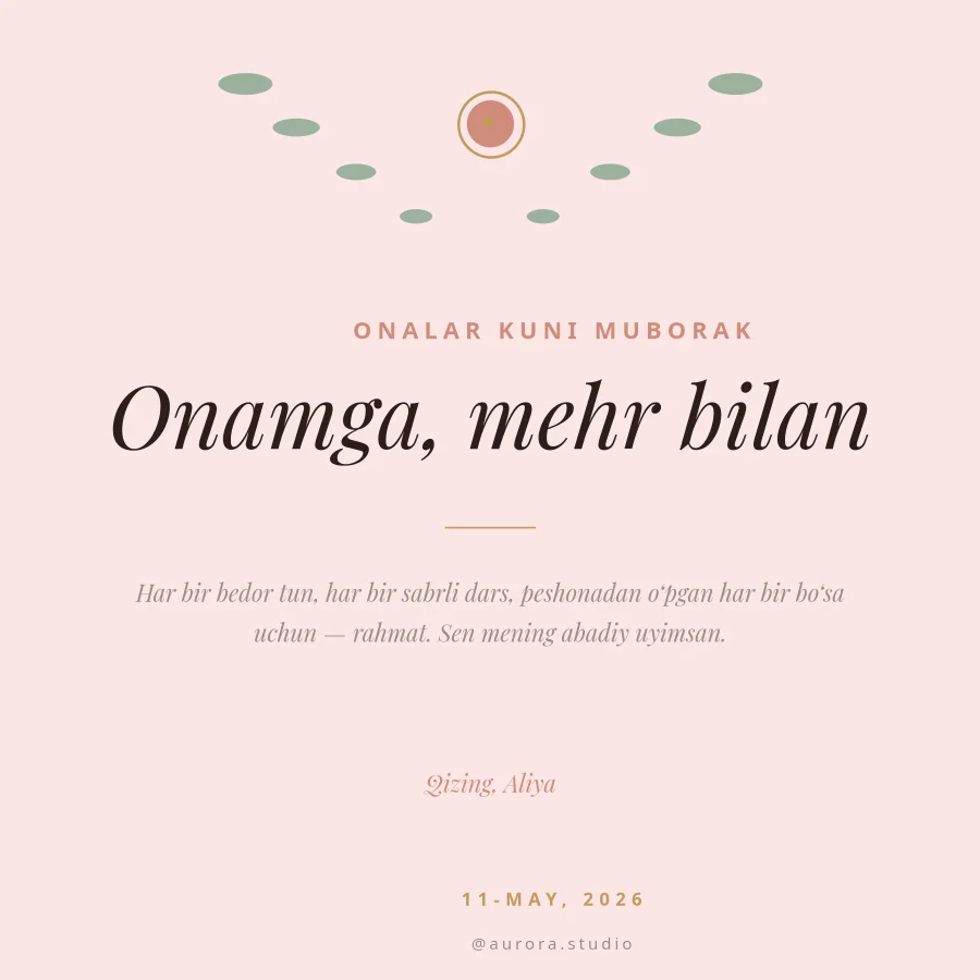 ONALAR KUNI — Tabriknoma
