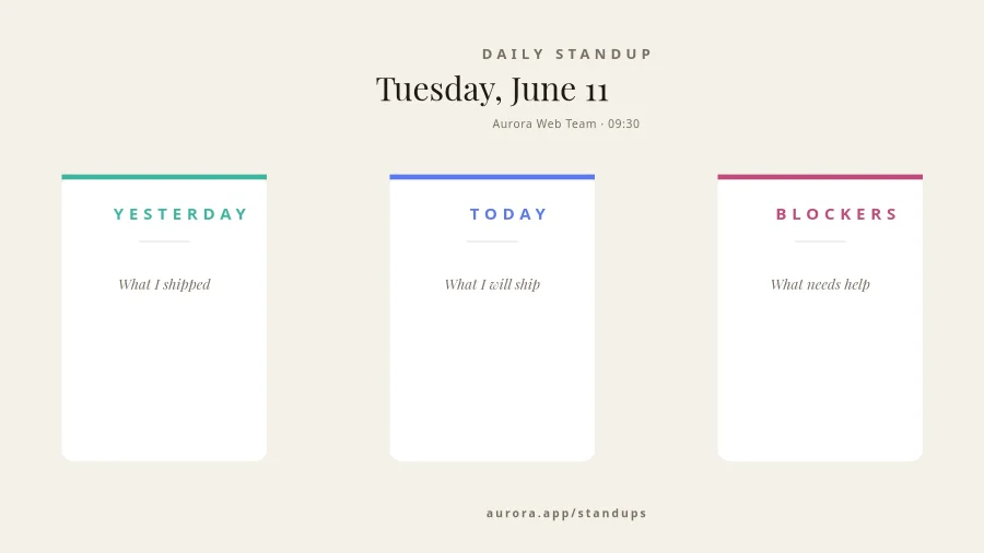 STANDUP — Daily Board