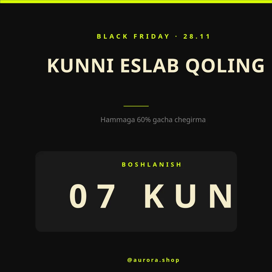 BLACK FRIDAY — Kunni Eslab Qoling