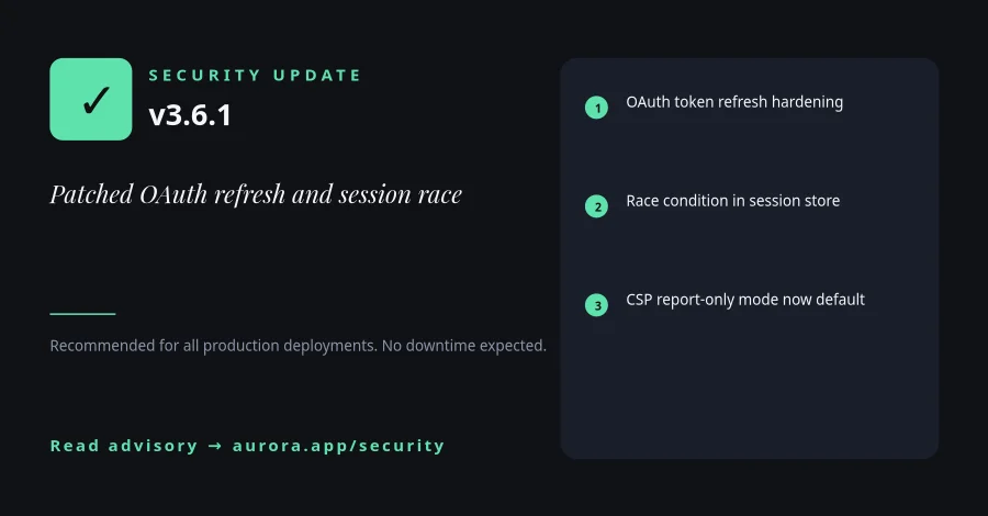 SECURITY UPDATE — Notice