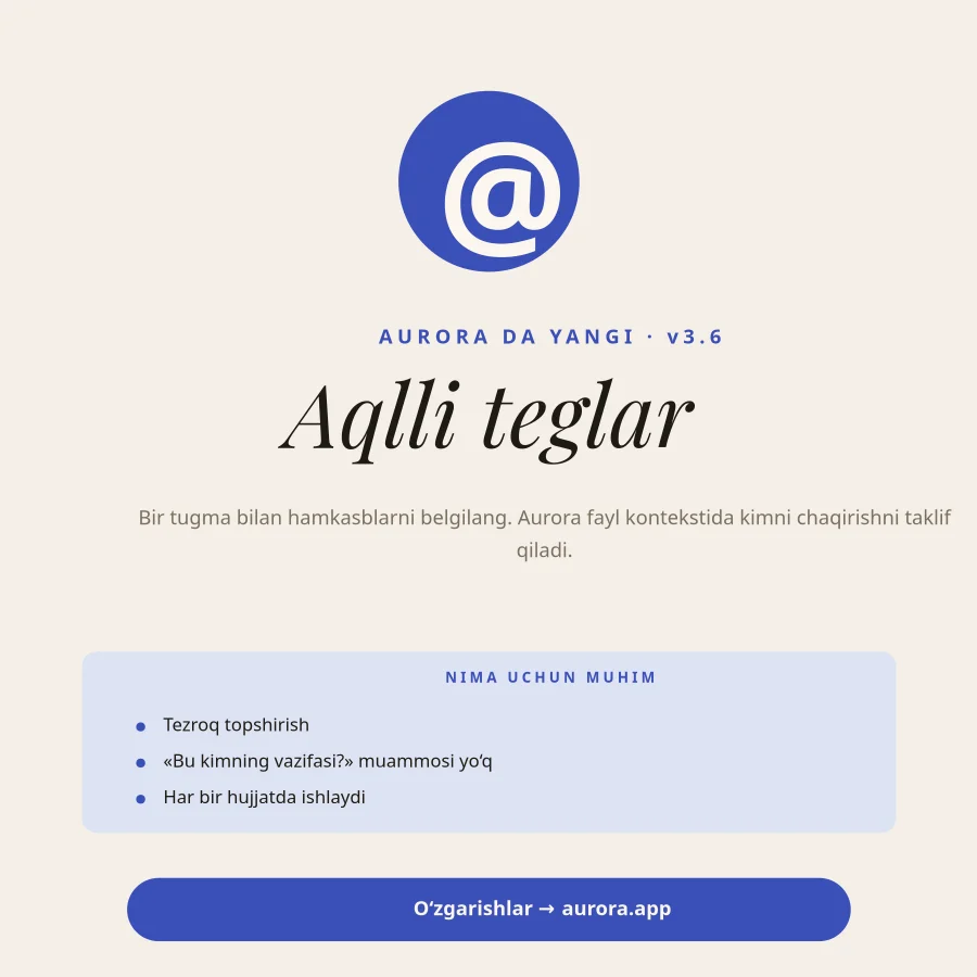 XUSUSIYAT — Aqlli Teglar