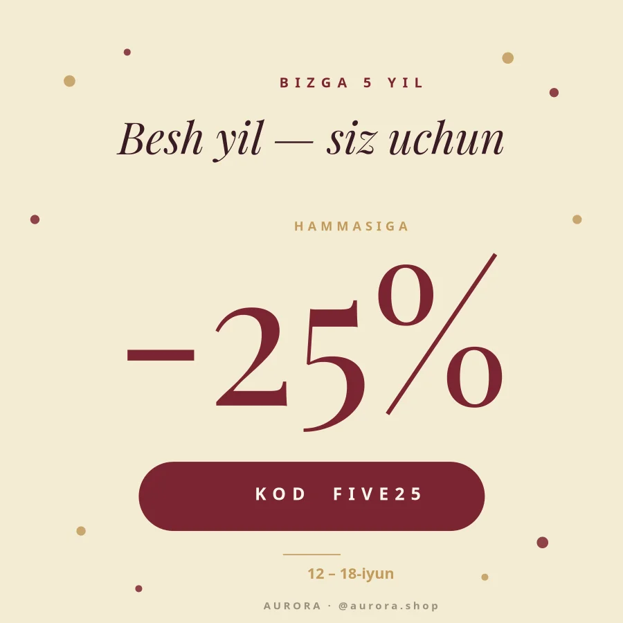 YUBILEY CHEGIRMASI — 5 Yil