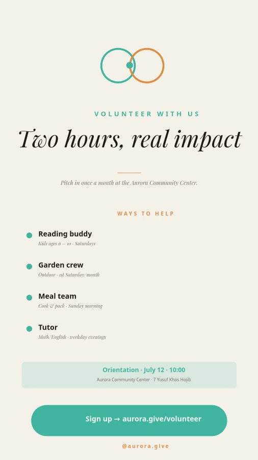 VOLUNTEER — Sign Up