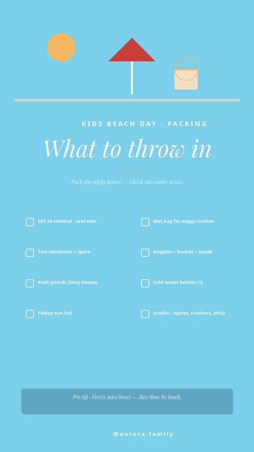 BEACH DAY — Kids Packing